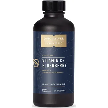 Quicksilver Scientific Vitamin C+ Elderberry Doplněk stravy s vitamínem C a černým bezem 100 ml, tekutina