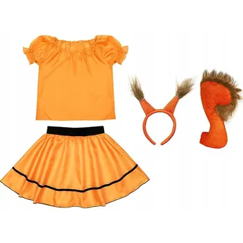 Karnevalový kostým KOSTÝM VEVERKA BLŮZA SUKNĚ OCAS 116-128