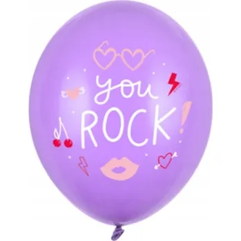 Balónek BALÓNEK PARTY DECO STRONG PASTEL YOU ROCK FIALOVÝ 30 cm 1 Ks