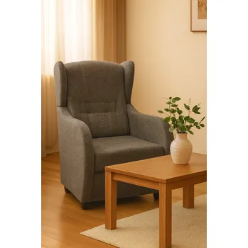 Křeslo FALCO Křeslo ušák Finet Lucia šedá