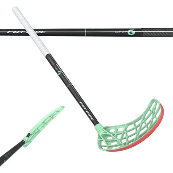Florbalová hůl Fat Pipe NEXT-G 27 CTRL SLICKS FH2 Florbalová hůl černá / bílá / zelená, Levá (levá ruka dole), 96cm (=106cm)