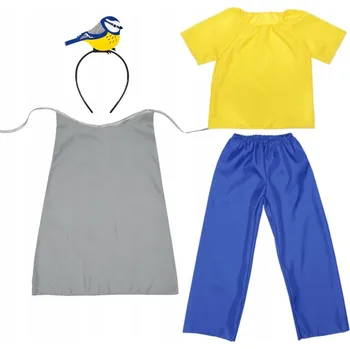 Karnevalový kostým KOSTÝM SIKORKA KOSTÝM PTÁČEK PŘEVLEK BAL JARO ČELENKA 98-110 5el