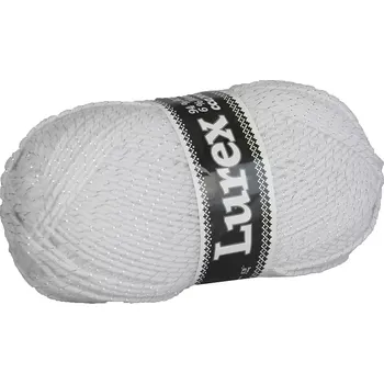 Příze Příze Lurex NGM 900 G bílá se stříbrným