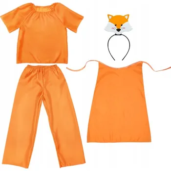 Karnevalový kostým KOSTÝM LIŠKA KALHOTY HALENKA ČELENKA 98-110 5 dílů