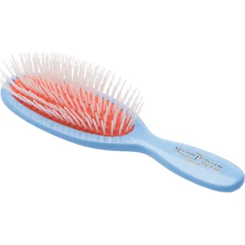 kartáč na vlasy Mason Pearson Pocket Nylon Hairbrush N4 kapesní kartáč s nylonovými štětinami 1 ks, Modrá