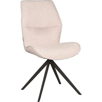 Jídelní židle LABEL51 Jídelní židle COMFY světlé bouclé černá konstrukce DX-74.015