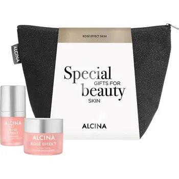Kosmetická sada Alcina Rosé Efekt Skin Gift Set dárková sada pro jasnou a zářivou pleť a oční okolí
