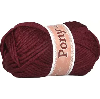 Příze Pony NGM extra silná příze 935 - tmavá vínová