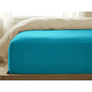 Prostěradlo Jersey prostěradlo s lycrou tyrkysové 180 x 200 cm