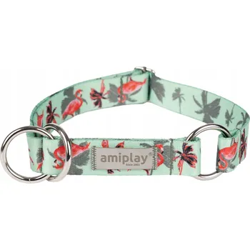 Obojek pro psa Amiplay Polostahovací obojek BeHappy M Flamingo