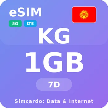 SIM karta Kyrgyzstán Mobilní Internet - eSIM 1GB 7 dní datová SIM karta