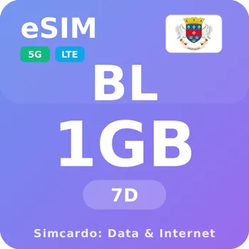 SIM karta Svatý Bartoloměj Mobilní Internet - eSIM 1GB 7 dní datová SIM karta