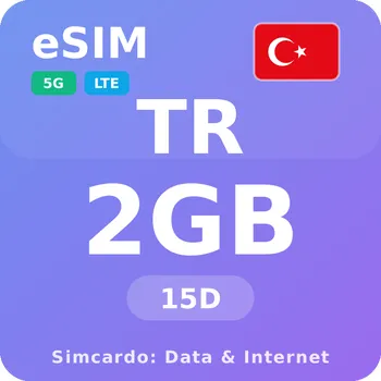 SIM karta Turecko Mobilní Internet - eSIM 2GB 15 dní datová SIM karta