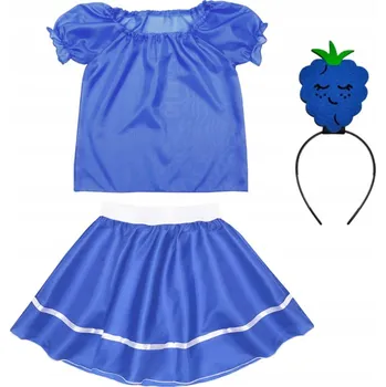 Karnevalový kostým KOSTÝM OSTRUŽINA SUKNĚ HALENKA ČELENKA 134-140 4e