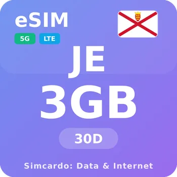 SIM karta Jersey Mobilní Internet - eSIM 3GB 30 dní datová SIM karta
