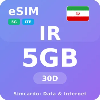 SIM karta Írán Mobilní Internet - eSIM 5GB 30 dní datová SIM karta