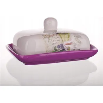 Máslenka Máslenka Banquet keramická bílá, fialová, vícebarevná