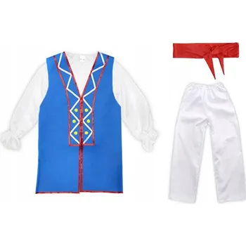 Karnevalový kostým KOSTÝM LIDOVÝ KASZUBKSKÝ KOSTÝM KASZUB PŘEVLEK FOLKLOR 98-110 4el