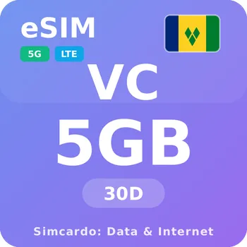 SIM karta Svatý Vincenc a Grenadiny Mobilní Internet - eSIM 5GB 30 dní datová SIM karta