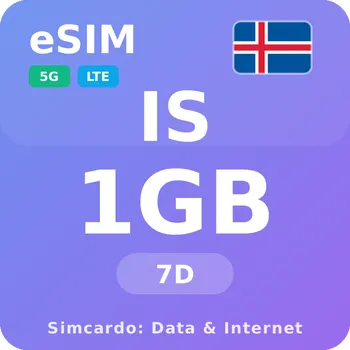 SIM karta Island Mobilní Internet - eSIM 1GB 7 dní datová SIM karta