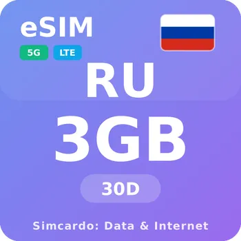 SIM karta Rusko Mobilní Internet - eSIM 3GB 30 dní datová SIM karta