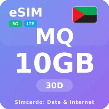 SIM karta Martinik Mobilní Internet - eSIM 10GB 30 dní datová SIM karta
