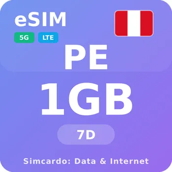 SIM karta Peru Mobilní Internet - eSIM 1GB 7 dní datová SIM karta