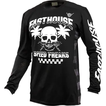 Moto dres Fasthouse Youth USA Grindhouse Subside Jersey Black Velikost: YM 2774-0022