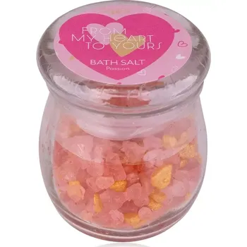 Koupelová sůl Accentra Dárková koupelová sůl Srdce se zlatými nugetkami 125 g