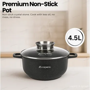 Hrnec HRNEC KULATÝ MARMOROVÝ S POKLICÍ 4,5L EB 8118