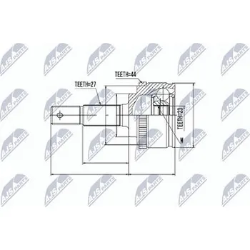 Poloosa kola Sada kloubů pro hnací hřídel NTY NPZ-NS-059