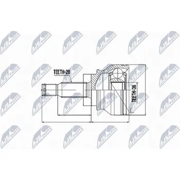 Poloosa kola Sada kloubů pro hnací hřídel NTY NPZ-CH-003