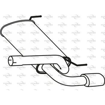 Zadní díl výfuku Zadní tlumič výfuku FENNO P43118