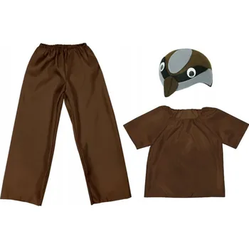 Karnevalový kostým KOSTÝM SKOWRONEK KALHOTY HALENKA ČEPICE 134-140 3e