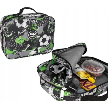 Svačinový box COOLPACK CHLADICÍ TAŠKA OBĚDOVÝ BOX SVAČINOVÝ BOX TERMO TAŠKA PROSTORNÁ LET'S GOL