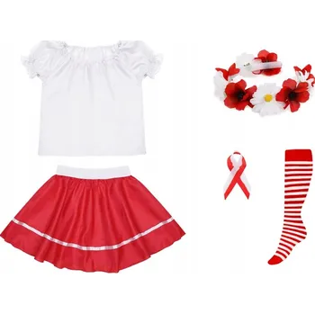 Karnevalový kostým KOSTÝM NÁRODNÍ SUKNĚ VĚNEC 116-128 5 dílků