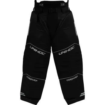 Florbalový dres Unihoc ALPHA pants black/silver Brankářské kalhoty S, černá / stříbrná