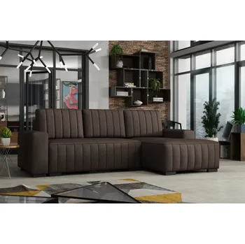 Sedací souprava FALCO Rohová sedací souprava Hugo pravá hnědá