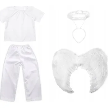 Karnevalový kostým KOSTÝM ANDÍLEK KOSTÝM ANDÍLKA JASEŁKA PLES VŠECH SVATÝCH 98-110