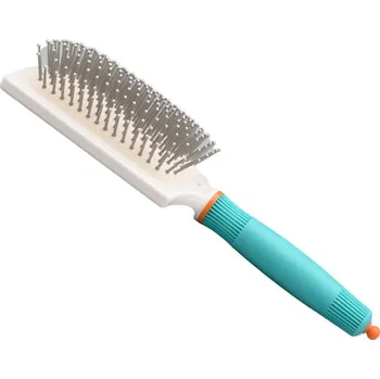 kartáč na vlasy MoroccanOil Ionic Ceramic Thermal Paddle Brush XLPRO plochý ionizační kartáč Modro-bílá