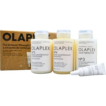 Kosmetická sada Olaplex The Greatest Strength Set cestovní sada pro poškozené vlasy 1 ks, poškozený obal