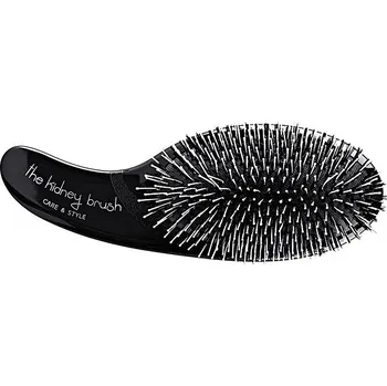 kartáč na vlasy Olivia Garden Kidney Brush Care & Style kartáč na vlasy s kančími a nylonovými štětinami Černá