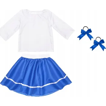 Karnevalový kostým FORMÁLNÍ KOSTÝM , HALENKA, SUKNĚ, BÍLÁ A MODRÁ