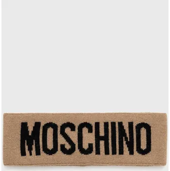 Čelenka Vlněná čelenka Moschino M2355.65235 béžová 80X, vel. ONE SIZE