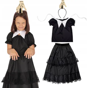 Karnevalový kostým KOSTÝM RUKA WEDNESDAY OBLEČENÍ PŘEVLEK RUKA KOSTÝM HALLOWEEN 134-140 5 dílů