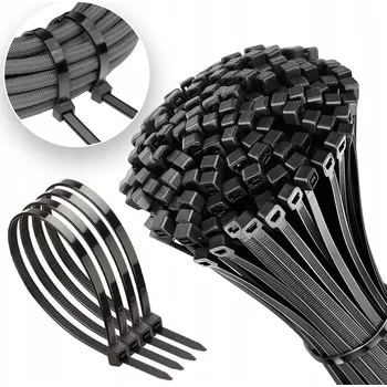 Organizace kabelů UPÍNACÍ PÁSKY 3,6×100mm 100 KS KABELOVÉ ČERNÉ STAHOVACÍ PÁSKY VELMI SILNÉ