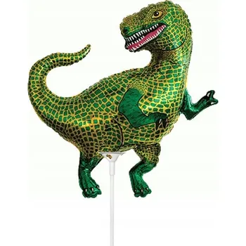 Balónek Fóliový balónek FLEXMETAL DINOSAURUS TYRANOSAURUS ZELENÝ 14'' 36cm