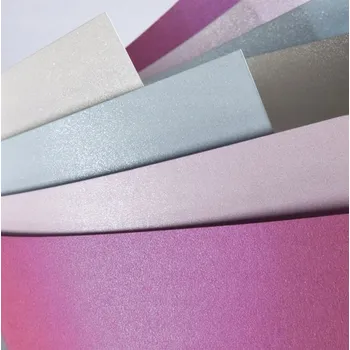 Barevný papír OZDOBNÝ KARTON NA VIZITKY A4 MODRÝ HLADKÝ DIPLOMOVÝ PAPÍR 20 LISTŮ