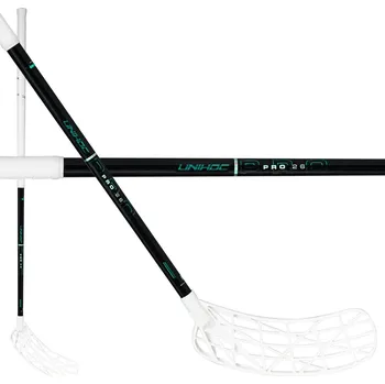 Florbal Unihoc EVOLITE PRO FL 26 white/turq SLIM Florbalová hůl bílá / tyrkysová, Pravá (pravá ruka dole), 96cm (=106cm)