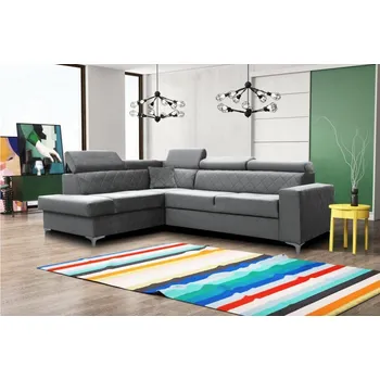 Sedací souprava FALCO Rohová sedací souprava Karana levá světle šedá